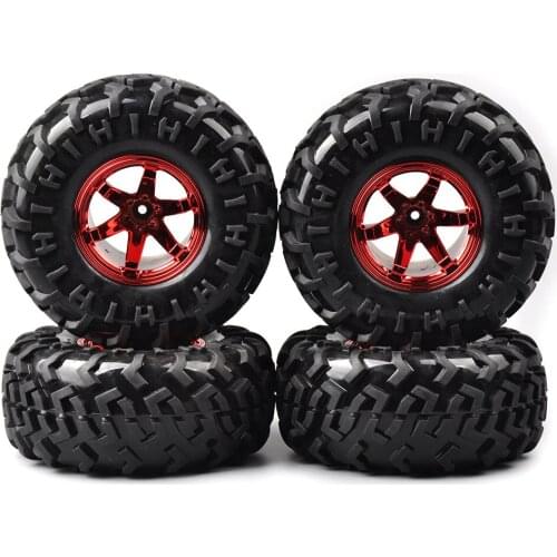 4pcs 1/10 Scale On Road Bigfoot Car Wheels Accessory Foam Sponge Tires Diameter 130mm Rim 12mm Hex Kids Gifts Toys Model