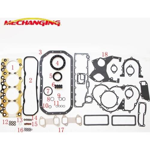 4BD1 4BC2 For ISUZU ELF 250 350 DIESEL Engine Parts Engine Rebuilding Kits Overhaul Package Full Set Engine Gasket 587810-2163
