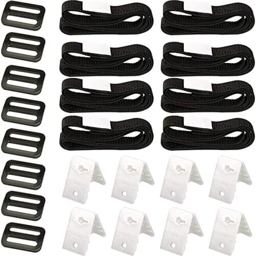 8Pcs Pool Solar Cover Reel Attachment Kit Solar Cover Reel Straps Solar Blanket Straps Kit for Universal In Ground Swimming Pool