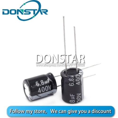 20PCS 400V 6.8UF Electrolytic Capacitor 6.8UF 400V 10*13MM Aluminium Electrolytic Capacitor