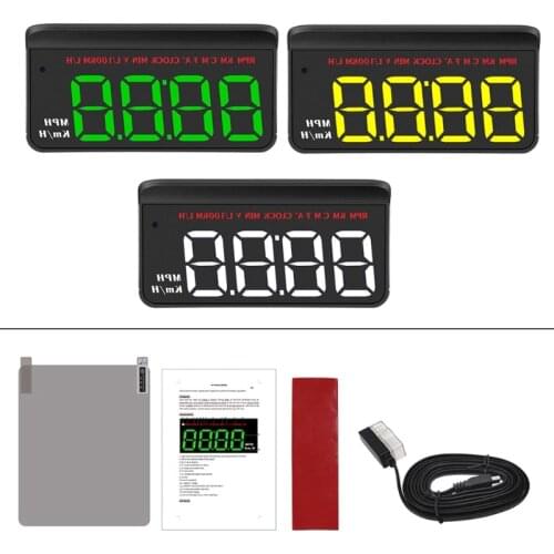 Car HUD Head Up Display M5 Overspeed Warning System Projector Windshield Automotive Electronic Voltage Alarm Meter Gauge