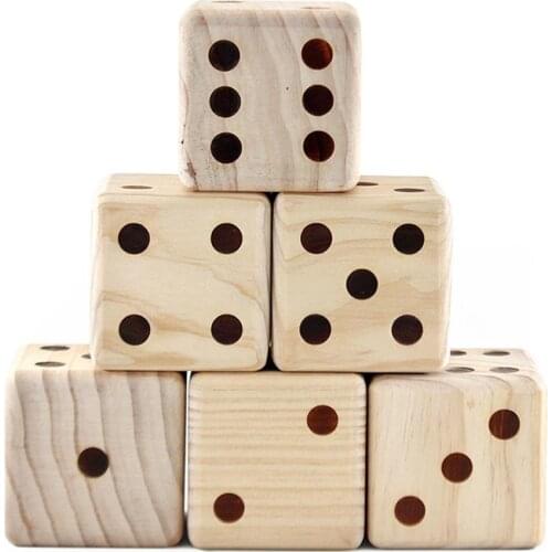 Indoor Outdoor Large Wooden Yard Lawn Dice Classic Toy for Adult Kid Family Play