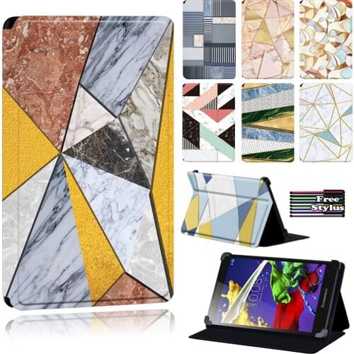 Tablet Case for Lenovo Tab 2 A8/Tab 2(A7-10/A7-10F)/A10-70/Tab 3(7 Essential/10.1)/Tab 4(8/8 Plus/10 /10 Plus) - Leather Cover