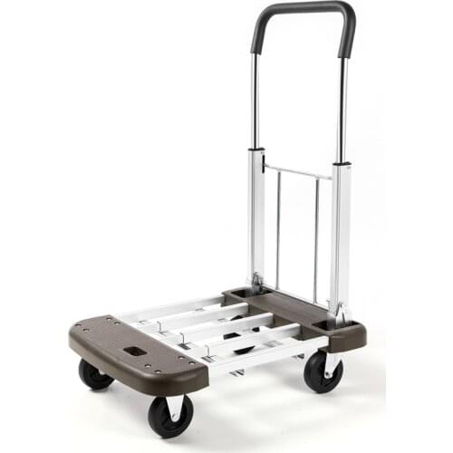 Folding Flat Car Family Four - Wheel Silent Trolley Hand In Hand Pull Cart Luggage Pull Trailer Truck