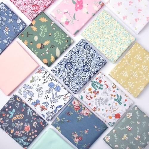 Floral 100% Cotton Fabric For Making Clothes Baby Dress Sewing Bed Sheet Pillow Cover DIY Quilting Child Fabrics