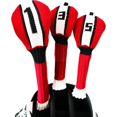 Golf Club #1 #3 #5 Wood Headcovers Driver Fairway Woods cover PU Leather Head Covers Set Protector Golf Accessories