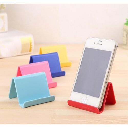 Dropshipping Mobile Phone Holder Candy Mini Portable Fixed Holder Home Supplies Stocked Plastic Random Color 6*4.5cm