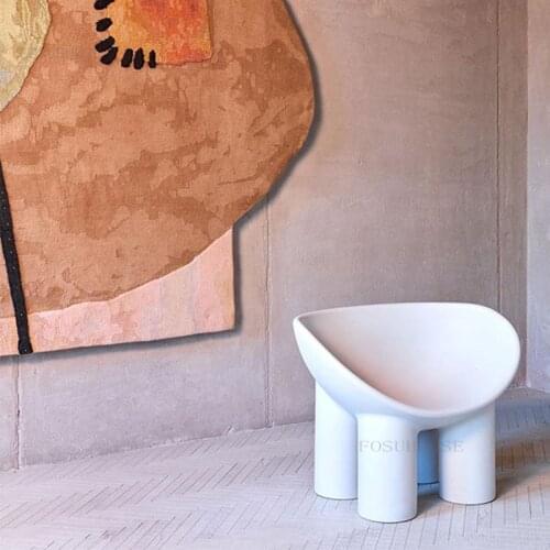 Nordic Designer Bedroom Elephant Leg Chair Creative Outdoor Balcony Lazy Single Sofa Leisure Living Room Homestay Plastic Chairs