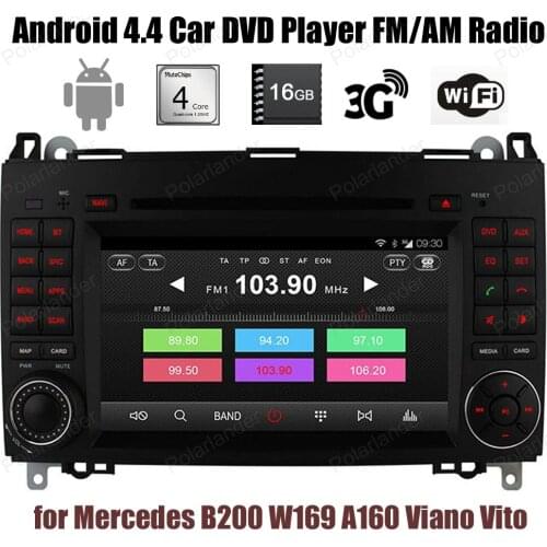 For B/enz B200 W169 A160 V/iano V/ito Android4.4 Car DVD CD Quad Core radio stereo Support DTV GPS BT 3G WiFi DAB+ TPMS