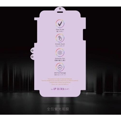For iphone XR xs max X 8 7 6s plus mobile phone protective film hydrogel for iPhone X 8 7 6s plus Anti-violet protective film