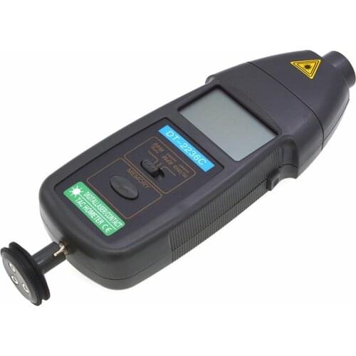 DT2236C 2 In 1 Speed Detector Meter RPM Tachometer LED Digital Optical Contact Tachometer Detector Meter