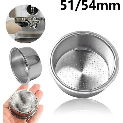 304 Stainless Steel Coffee Filter Basket Single 1 Cup Double 2 Cup 51/54mm Portafilter For Breville Delonghi Filter Krups New