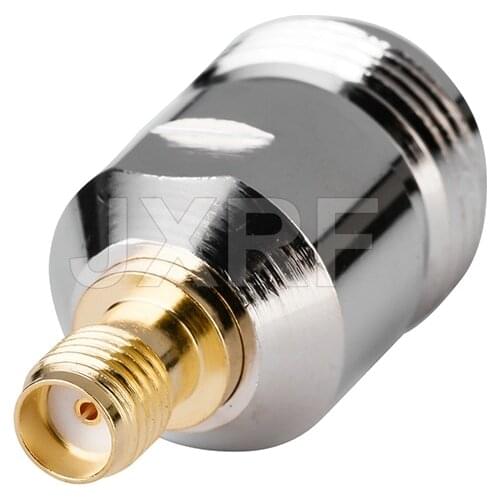 JXRF Coaxial Coax Adapter SMA Female Jack To N Type Female Plug Straight Gilded N to SMA Connector