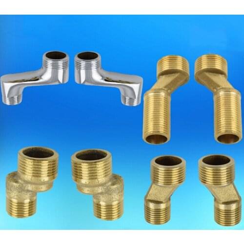 Copper Bathroom Shower Bathtub Faucets Mixing Valve Faucet Distance Increased Eccentric Angled Change Curved Foot Bend Fittings
