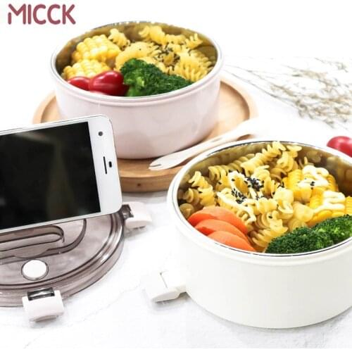 MICCK Portable 304 Stainless Steel Insulated Lunch Box Japanese-style Multi-layer Insulation Barrel For Outdoor Teen Picnic Box
