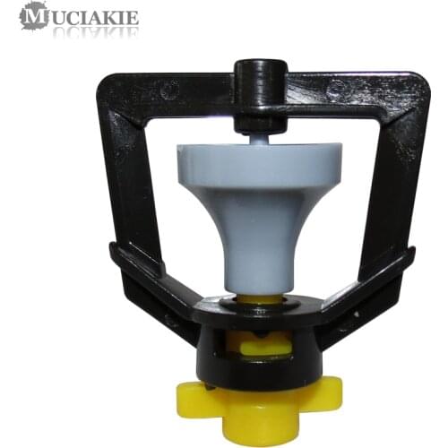MUCIAKIE 100PCS Garden Sprinklers with 360 Degrees Rotating Wheels Micro Drip Irrigation Hanging Vertical Mist Nozzle Sprayer