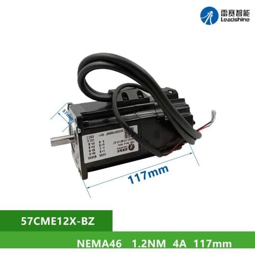NEMA46 Leadshine 57CME12X-BZ 1.2Nm 4A Closed loop stepper 2 phase Shaft Diameter 7.5mm