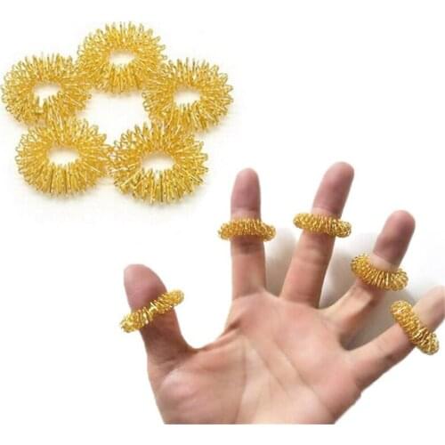 New 500pcs/lot Finger Massager Spiky Finger Ring Health Care Home Use Acupressure Figure Massage Tools