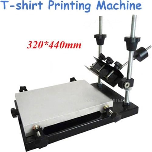 Single Color Screen Printer 32*44cm Printing Area for T-shirt Flat Press Machine
