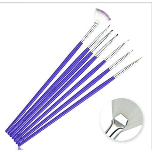 Wholesale professional Purple Nail Art Design Pen Painting Dotting Brush Set liner Drawing kit 100sets/lot free EMS/DHL shipping