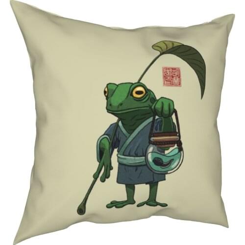 EIN Frosch Und Seinen Sohn Kissen Fall Chihiros Anime Ghibli Japan Miyazaki Kissen Abdeckung Dekorative Kissen für Home 40*40cm