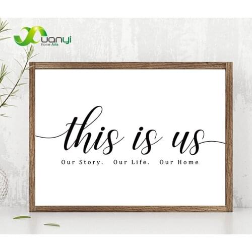 Nordic Poster Our Story Our Life Our Home Black And White Wall Art Canvas Paintings Print Poster For Bedroom Modern Home Decor