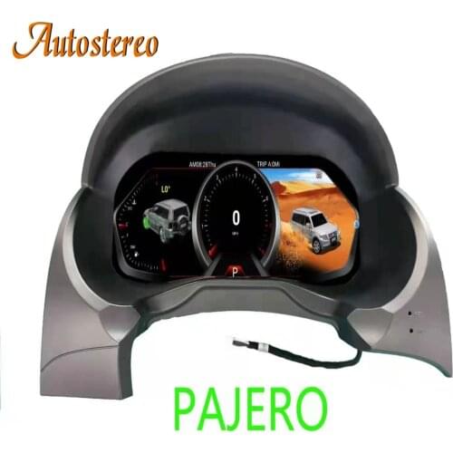 For Mitsubishi Pajero 2006-2016 Digital Cluster Car Dashboard Instrument Android 9 Meter Screen Multimedia Player GPS Navigation