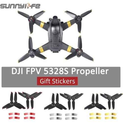 Sunnylife 2Pairs DJI FPV Propellers 5328S Quick Release Propeller Light Weight With Gift Stickers For DJI FPV Drone Acceccories