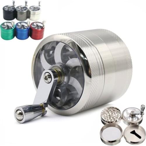 50mm 4 layers tobacco herb hand grinder alloy mill cracker for weed spice coffee Smoking Pipe Accessories VS sharpston