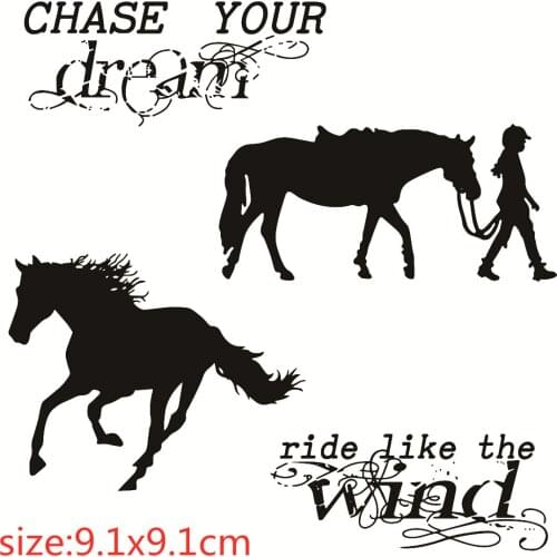 Girl A Horse Ransparent Clear Stamps Silicone Seals For DIY Scrapbooking Photo Album Card Making