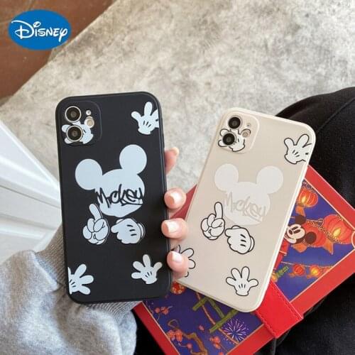 DISNEY Cartoon Mickey Silicone Phone Case for iPhone 11 12 Phone Cases 11Pro Soft Cases for iPhone zz0629