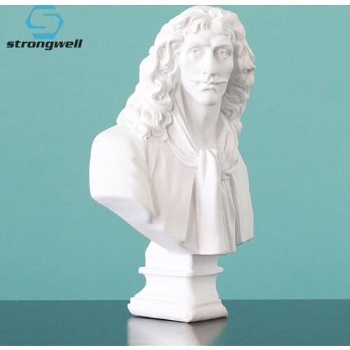 Strongwell Mini Plaster Sketch Avatar Sculpture Retro Art World Famous Statue Home Desktop Decoration Room Resin Crafts Figurine