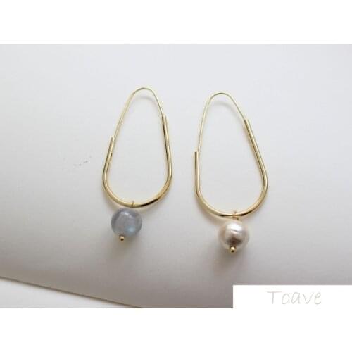 Temperament 18K coated copper bag gold large U-shaped earrings earrings ear piece accessories