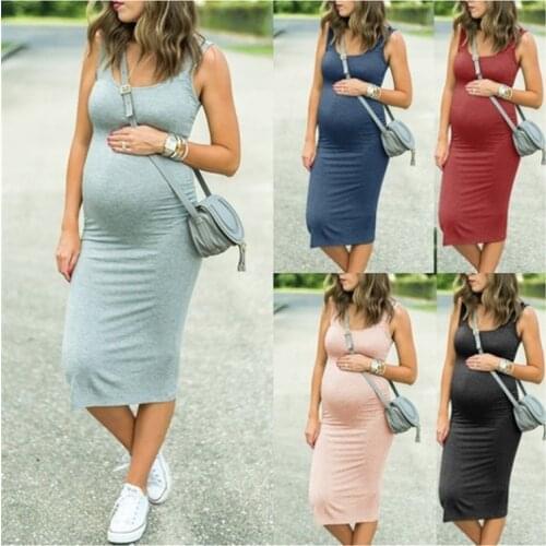 High quality Maternity Dresses Maternity Clothes Sleeveless Breastfeeding Pregnants Dress Comfortable Sundress Pregnancy Dress