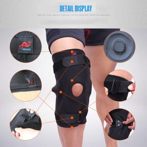 1Pcs Men Women Gym Fitness Knee Pads Support Patella Guards Outdoor Sports Wrap Spring Antislip Shock Absorption Cushion