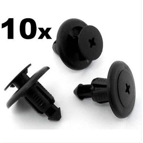 10x Plastic Trim Panel Clips- Bumper Sideskirt Wheel arch lining- For Some Nissans