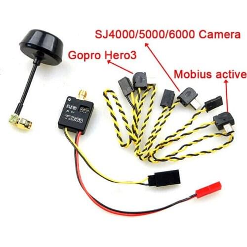 5.8G 600mW 32ch Mini Wireless Audio Video AV Transmitter & Mushroom Antenna for Gopro Hero 3 Mobius Active 808 SJ4000
