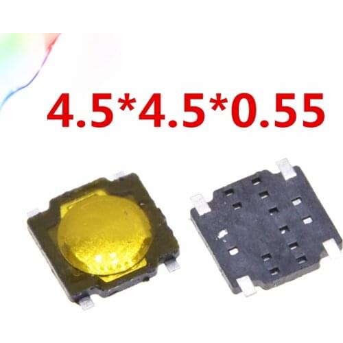 50pcs Free shopping 4.5*4.5*0.55 TS-032G Waterproof Membrane Keyboard Touch Button Micro Switch Little Thin Film Keyboard