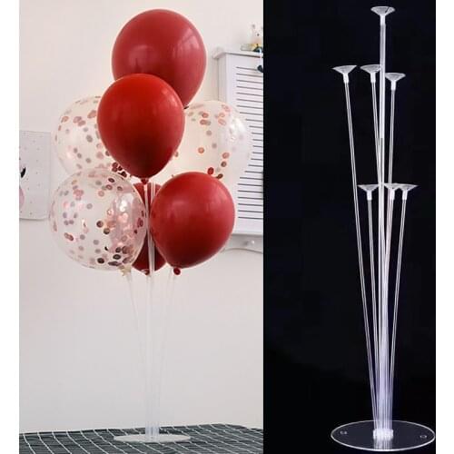 7 Tubes Balloons Stand 12 inches Balloon Holder Column Confetti Balloon Baby Shower Birthday Party Wedding Decoration Supplies