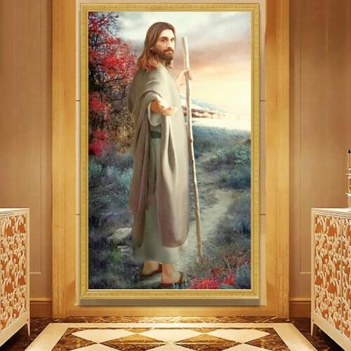 Diamond Mosaic Full Square Round Religion Icon 5D Diy Diamond Painting Jesus Cross Stitch Rhinestones Diamond EmbroideryZP-4913