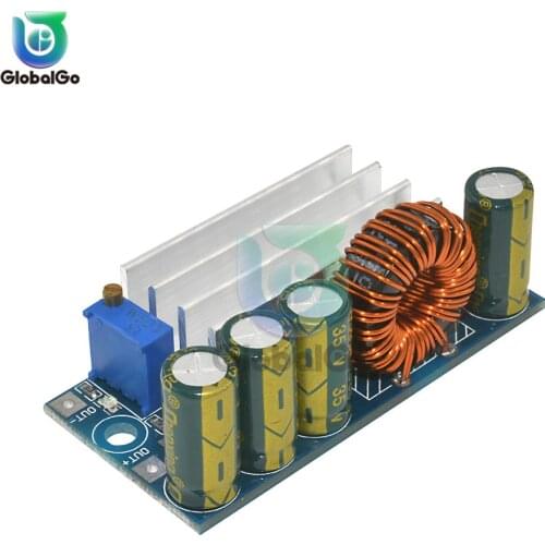 AT30 Automatic Step Up Down DC Power Supply Converter Buck Boost Module Replace XL6009 4-30V To 0.5-30V 4 Capacitor Heat Sink