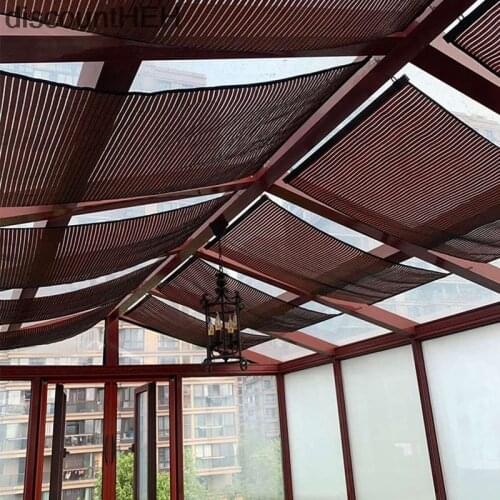 Bamboo Blinds Curtain Shading Sunscreen Carbonized Sunshade Curtain Manual Rolling Curtain Partition BedRoom Tatami