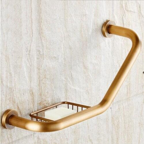Free Shipping Antique brass bathroom armrest bathroom handle bathtub armrest handrail Grab Bars Luxury Hand bar Safety bar