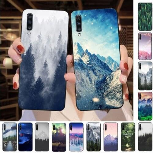 Forest Cloud Pattern landscape Scenery soft Phone Case For Samsung Galaxy A50 A10S A20E A20S A30 A40 A51 A70 A30 A7 A9 A71 Shell