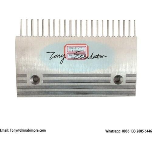 Escalator KOAC004 5130667D10 5137667H01 Comb AL L202.2mm W127.2mm Hole Space 140mm LHS 22T