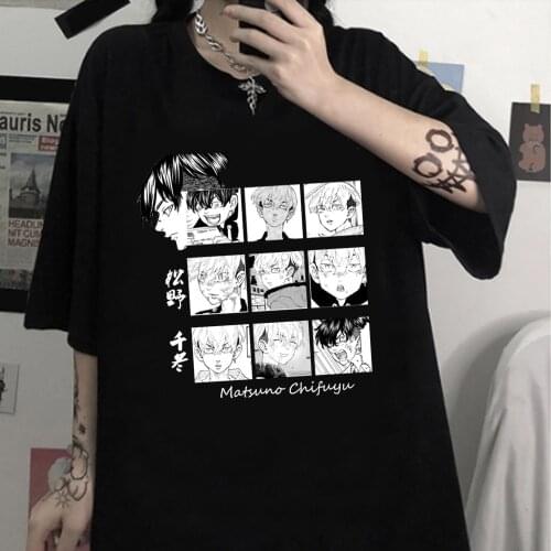 Funny Tokyo Revengers Chifuyu Matsuno Short Sleeve T-Shirt Men Women Cotton Harajuku Manga Casual Clothes Tops Tees