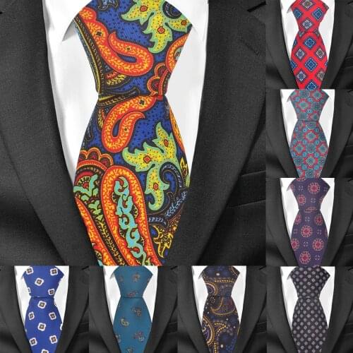 New Floral Print Tie For Men Women Classic Fashion Neck Tie For Wedding Casual Mens Neckties Suits 7 cm Width Neck Ties Cravat