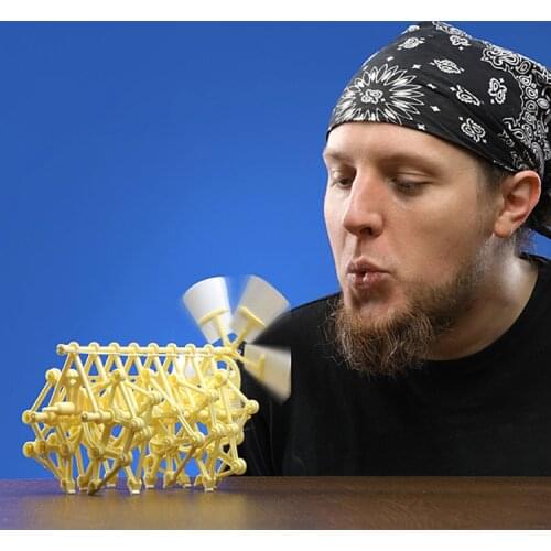 Hot Sale DIY Puzzle Wind Powered Walker Walking Assembly Powerful Model Toy Children Gift Drop Shipping