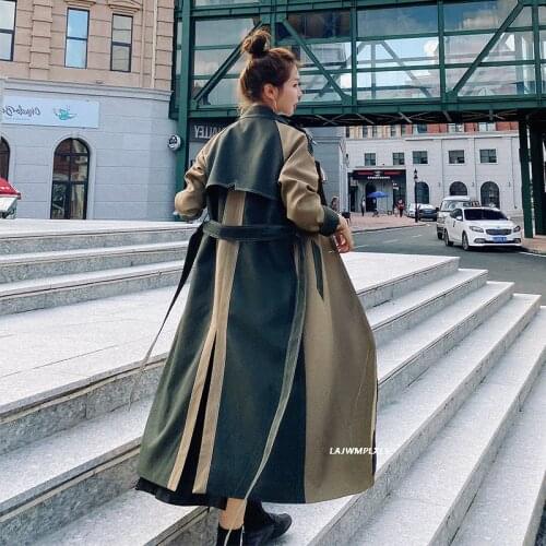 Женские двубортные тренчи LAJWMPLXLS China At AliExpress