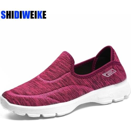 Spring Women Slip On Loafers Ladies Casual Comfortable Flats Female Breathable Stretch Cloth Shoes Fashion Zapatillas n627